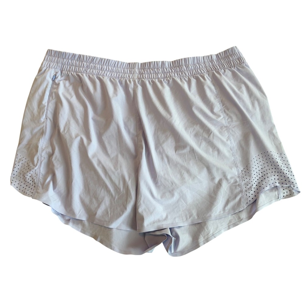 Athleta Hustle 3" Short Lavender Purple Perforated Running Shorts Plus Size 2X